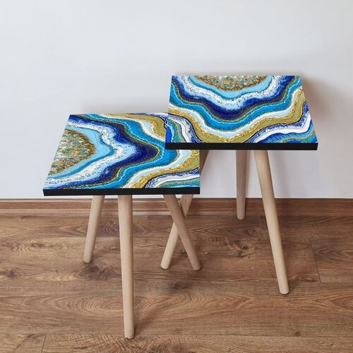 Hanah home 2Shp72 - multicolor multicolor nesting table (2 pieces) Cene