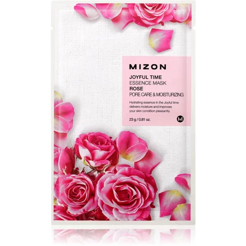 Mizon Joyful Time Rose vlažilna tekstilna maska za zmanjšanje por 23 g