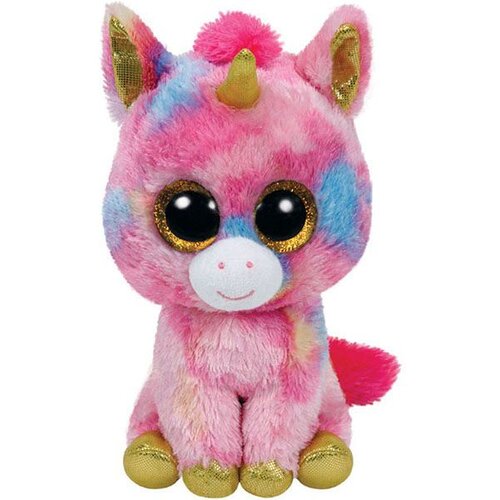 Ty Beanie Boos Fantasia - večbojni jednorog 15 cm Slike