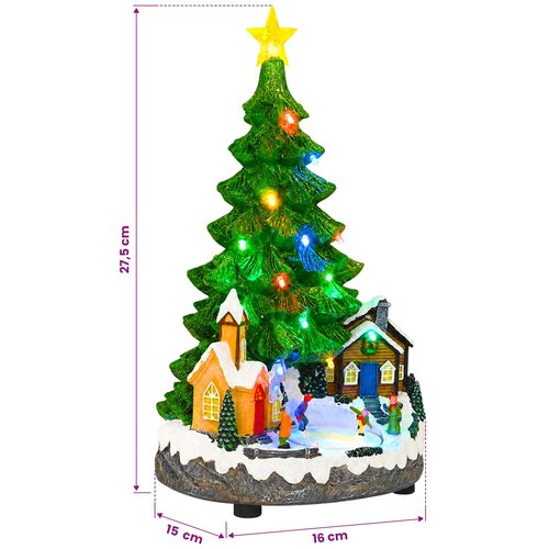  Glazbeno božićno drvce SALO 16 x 15 x 27,5 cm Smola Zelena Slike