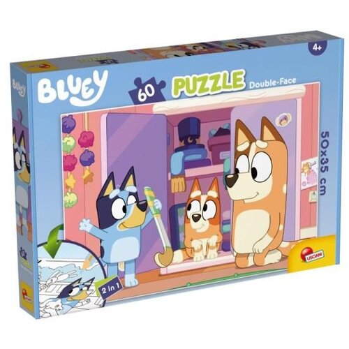 Lisciani Puzzle Bluey 2u1 složi I oboji - 60 delova | Eponuda.com