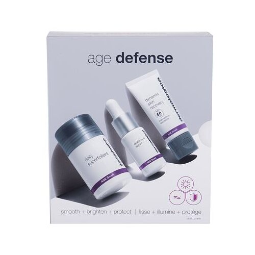 Dermalogica Age Smart&amp;reg; Dynamic Skin Recovery darilni set dnevna krema za obraz SPF50 12 ml + piling v pra&amp;scaron;ku Daily Superfoliant 13 g + serum za obraz Biolumin-C 10 ml za ženske Slike