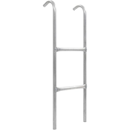 VidaXL Ljestve za trampolin s 2 prečke čelične srebrne 102,6 cm Slike