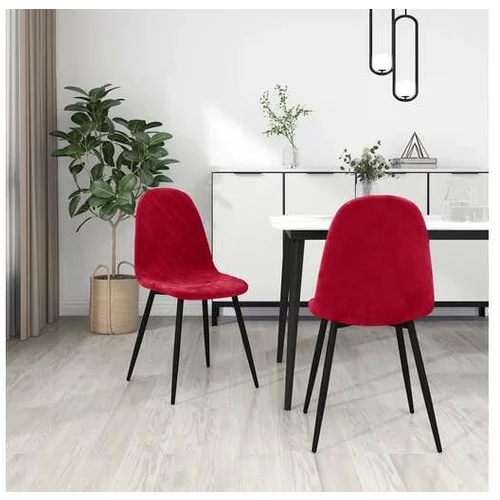 vidaXL Vrtljivi jedilni stoli 2 kosa vinsko rdec zamet
