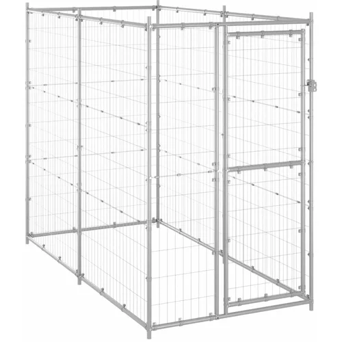  vanjski kavez za pse od pocinčanog čelika 110 x 220 x 180 cm