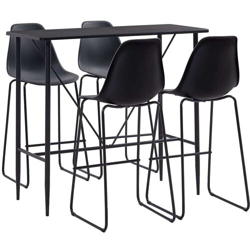  5-dijelni barski set plastični crni Slike