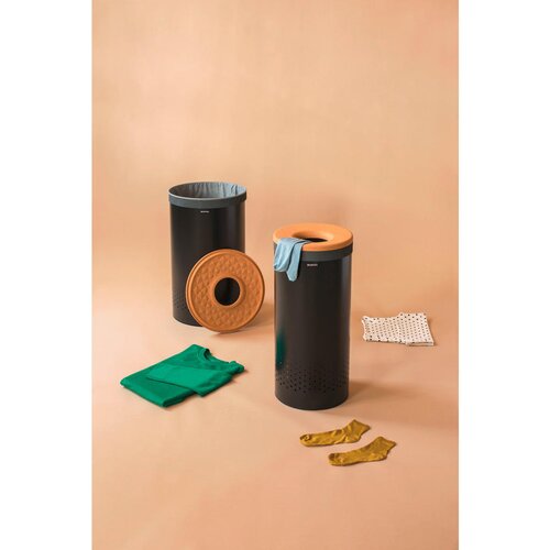 Brabantia laundry basket 60L round, black (OŠTEĆEN ARTIKL) Cene