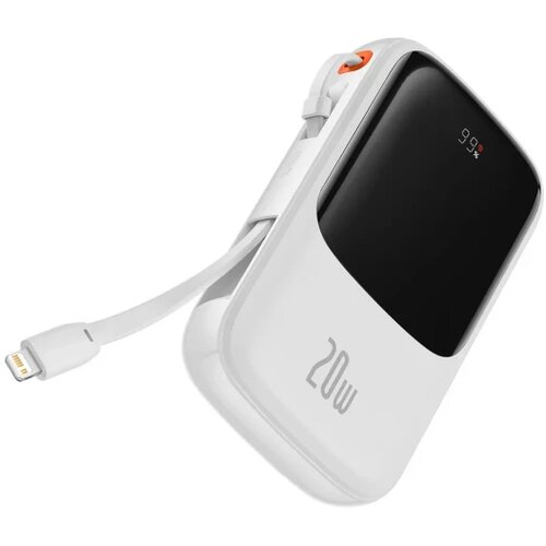 Baseus Power Bank QPow - 10 000mAh LCD Quick Charge PD 20W with cable to Lightning 8-pin white PPQD020002 Cijene