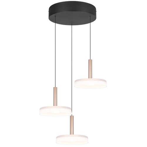  Črno-bela in zlata LED zatemnitvena viseča svetilka s steklenim senčilom &amp;oslash; 35 cm Celeste &amp;ndash; Slike