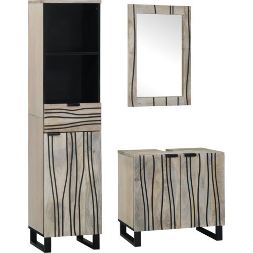  Set namještaja za kupaonicu 3 pcs Bijela 38 x 33 x 160 cm Cene
