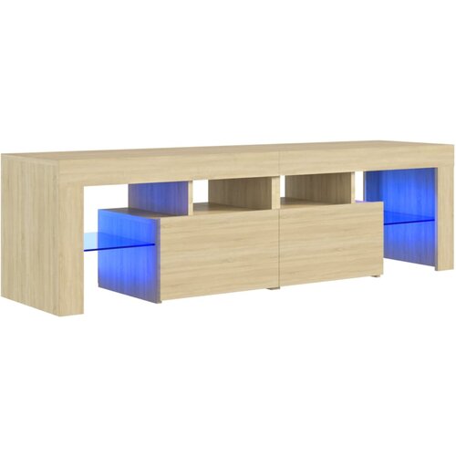 Maison Chic TV omarica - TV stojalo - Televizijska omarica z LED lučkami sonoma hrast 140x36,5x40 cm, (21699678) Cene