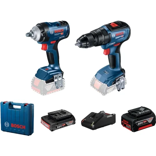 ODPRTA_EMBALAŽA BOSCH PROFESSIONAL akumulatorski set orodja GDS 18V-400 + GSB 18V-50 06019K0003