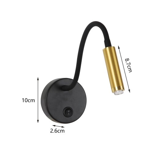  Brilagi -LED prigu&amp;scaron;iva fleksibilna zidna lampa MAYA 1xG9/4W/230V crna/zlatna Slike