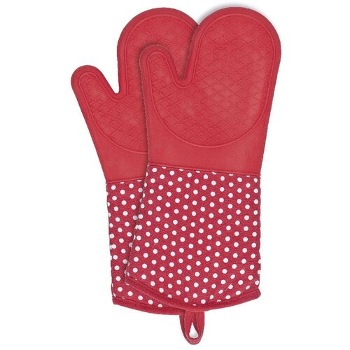 Wenko set s 2 crvene silikonske kuhinjske rukaviceo Oven Slike