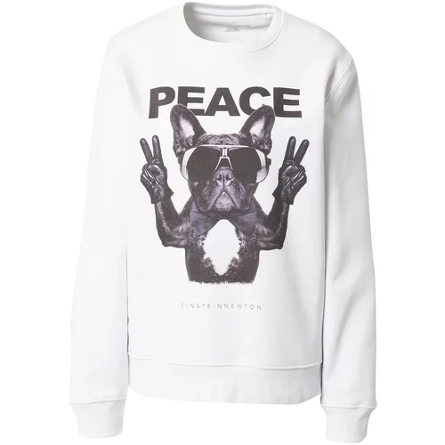 EINSTEIN & NEWTON Sweater majica 'Frenchie Peace' antracit siva / bazalt siva / svijetlosiva / bijela
