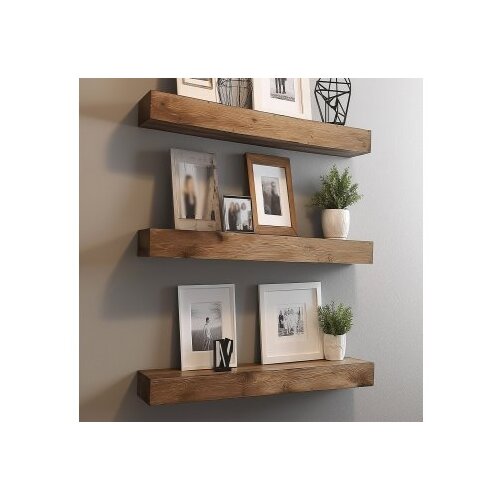 Hanah home Set zidnih polica Raf274, 3 dijela, Smeđa Cene