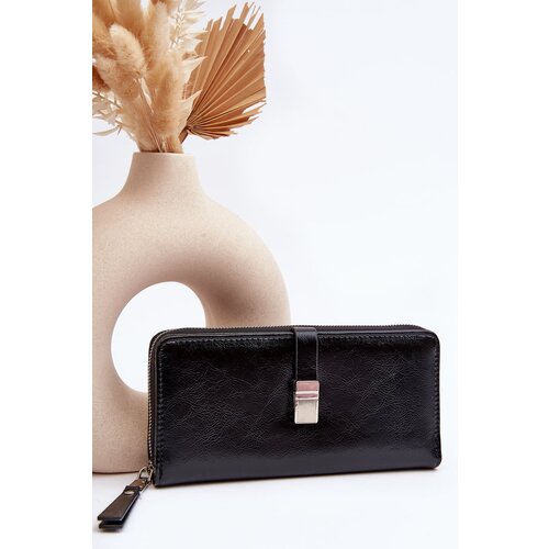 Kesi Women's patent leather wallet with black and white