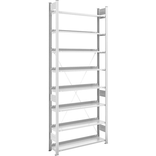hofe Sestavljiv regal za dokumentacijo, RAL 7035, višina regala 2700 mm, enostransko, osnovni regal, ŠxG 1000 x 300 mm Cene