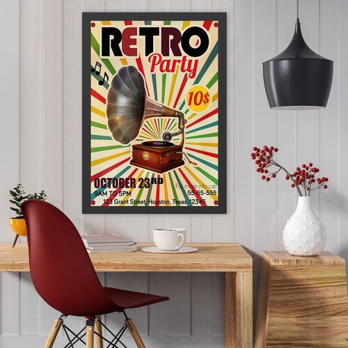 Wallity uramljena slika Retro Party, 35x45 cm Cene