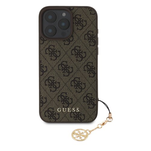 Guess Hrbtni ovitek za iPhone 16 Pro Max s potiskom 4G, Rjava, (21749420) Cene