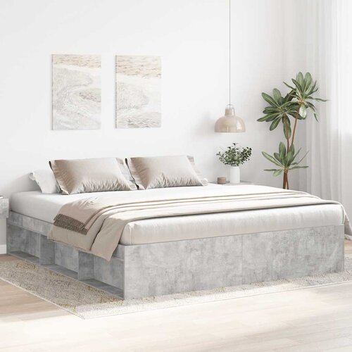  Okvir za krevet siva boja betona 200x200 cm Cijene