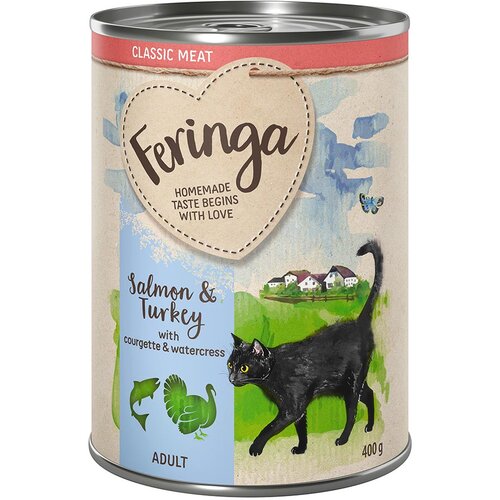 Feringa Classic Meat Meni 6 x 400 g - Losos i puretina Slike