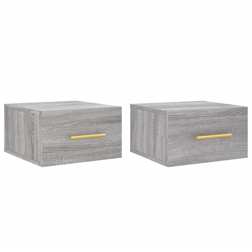 Maison Chic Stenski Dvo delni komplet Nočne omarice - Nočne mize siva sonoma 35x35x20 cm, (21688462) Cene