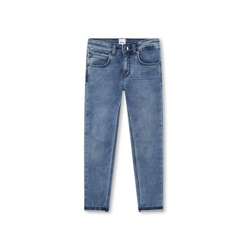 Boss Jeans hlače J24839 S Mornarsko modra Regular Fit Slike