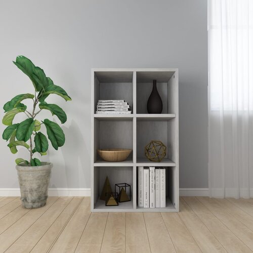 VidaXL Knjižna omara/komoda betonsko siva 66x30x97,8 cm iverna plo&amp;scaron;ča Slike