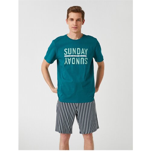 Koton Pajama Set - Navy blue - With Slogan Slike