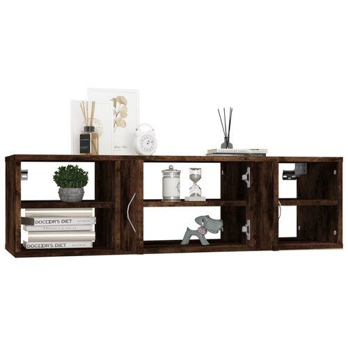  Zidna polica boja hrasta 102x30x29 cm od konstruiranog drva Slike