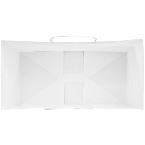  Papirnate vrećice 250 kom s ručkama bijele 21x11x31 cm Slike