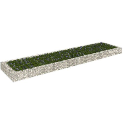 vidaXL Visoka greda gabion pocinkano jeklo 400x100x20 cm Cene