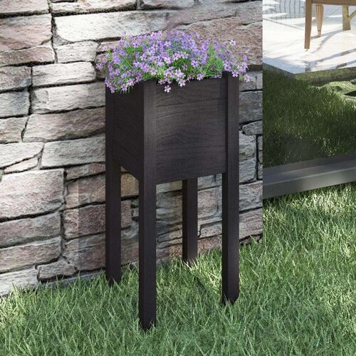 vidaXL Vrtna sadilica crna 31 x 31 x 70 cm od masivne borovine Cijene
