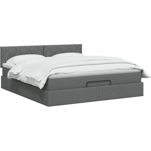  Krevet od pjene s madracem i LED-om Tamnosiva 160 x 200 cm Slike