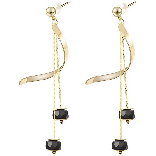 IZMAEL Ušesne uhane TI-21669 - Zlata / Črna Cene