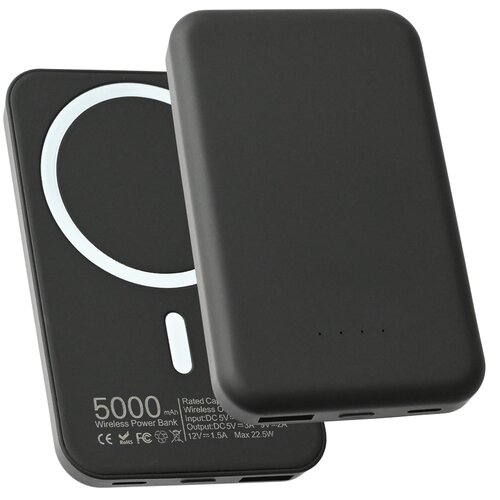  power bank prenosiva baterija magsafe pd 5000 mah crna Slike