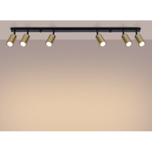 Sollux Lighting Sollux SL.1388 - Spot svetiljka WINX 6xGU10/10W/230V crna/zlatna Slike