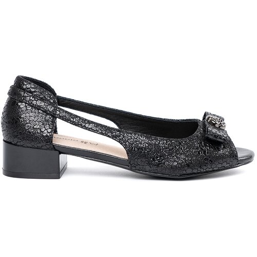GOODIN Black slip-on shoes with open toes Slike