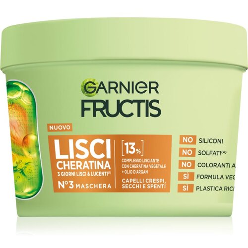 Garnier Fructis Lisci Cheratina hranilna maska za lase za sijaj 370 ml Cene