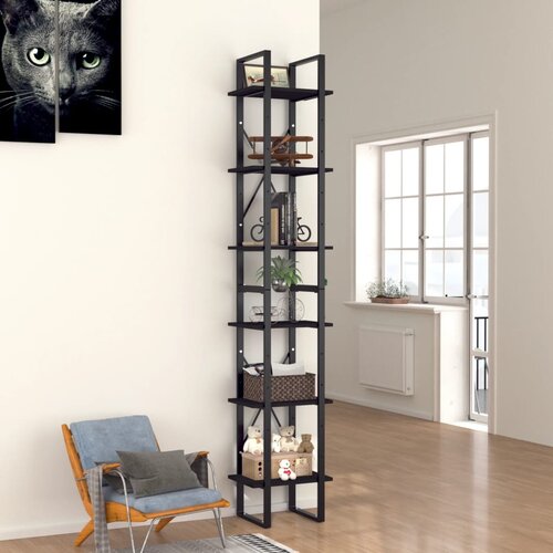 vidaXL Ormarić za knjige sa 6 razina crni 40 x 30 x 210 cm od iverice Cijene