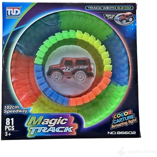  Igračke zvrčke magična svetleća staza: 102cm zabave sa autićem za decu Cene