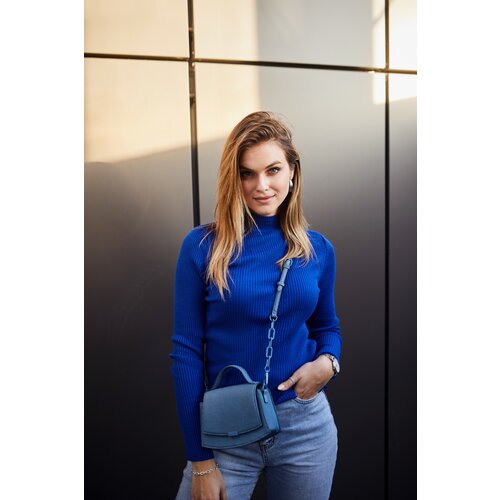 Fasardi Lady&amp;#039;s fitted cornflower turtleneck Slike