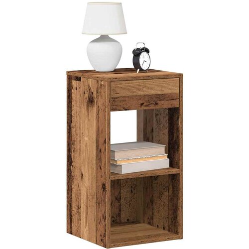 vidaXL Noćni ormarići s ladicom 2 kom staro drvo 35x34x66,5 cm Cijene