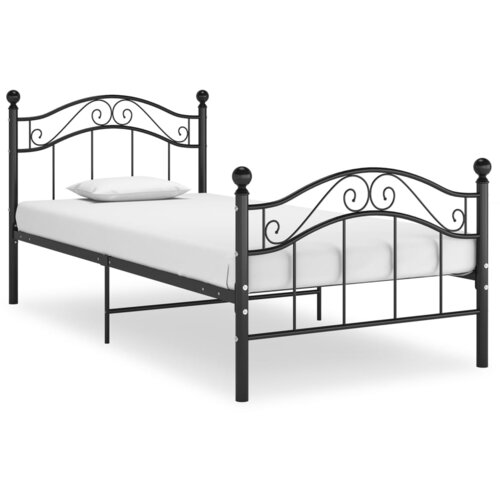 The Living Store Posteljni okvir ?rn kovinski 90x200 cm - Posteljni Okvir, (21737284) Slike