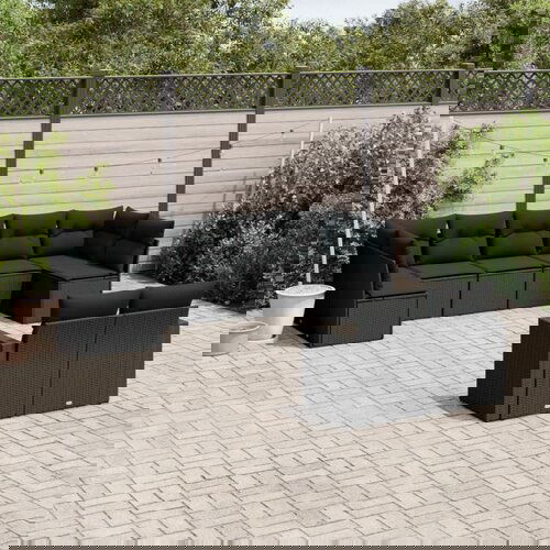 vidaXL 9-dijelni set vrtnih sofa s jastucima crni od poliratana Cijene