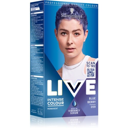 Schwarzkopf LIVE Intense Colour trajna boja za kosu nijansa 059 Blue Berry 1 kom Cijene