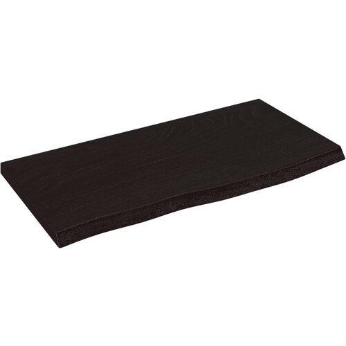 VidaXL Zidna polica tamnosmeđa 60x30x2 cm od obrađene hrastovine Slike