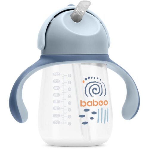 Baboo Cup with Silicone Straw skodelica s slamico Blue Haze 9m+ 260 ml Cene