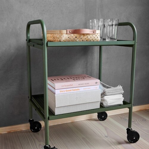 OYOY Living Design Jeklen servirni voziček na kolesih 37,5x52 cm Maki &amp;ndash; Slike